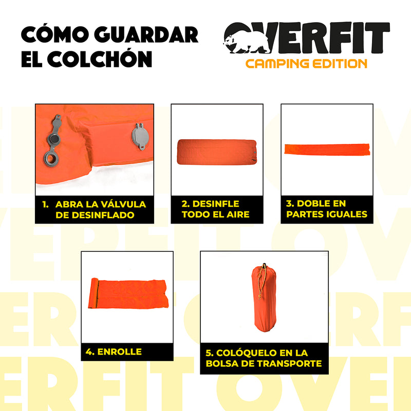 Colchoneta Inflable Individual Camping Overfit Light 10cm