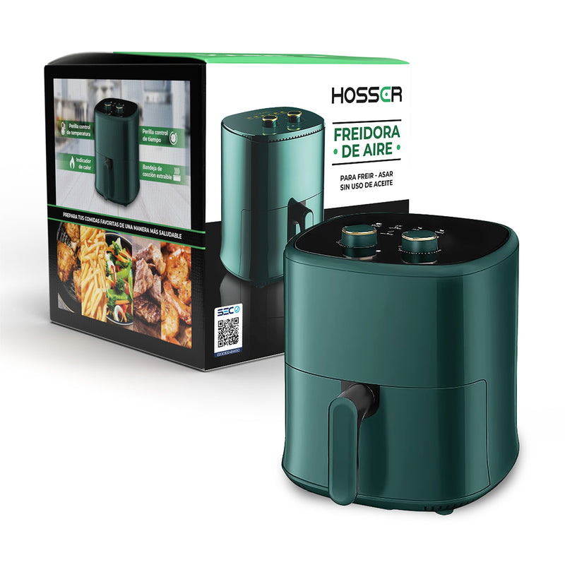 Freidora de Aire Hosser Air Fryer XL 6 Litros Cocina Sin Aceite