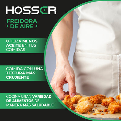 Freidora de Aire Hosser Air Fryer XL 6 Litros Cocina Sin Aceite