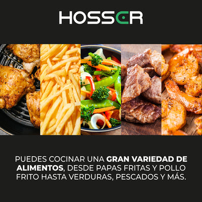 Freidora de Aire Hosser Air Fryer XL 6 Litros Cocina Sin Aceite