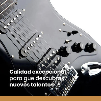 Guitarra Eléctrica Strato Ibrah + Amplif + Accesorios Cafe