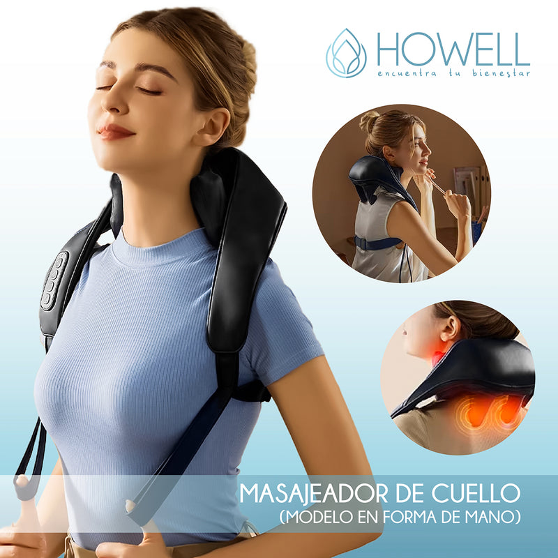 Masajeador de Cuello Inalámbrico Howell V5 Cervical Espalda