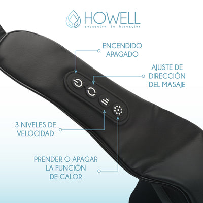 Masajeador de Cuello Inalámbrico Howell V5 Cervical Espalda