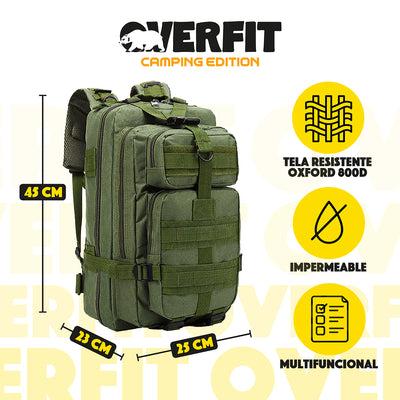 Mochila de Táctica Militar 30L Overfit Trekking Edition