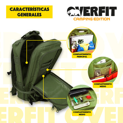 Mochila de Táctica Militar 30L Overfit Trekking Edition