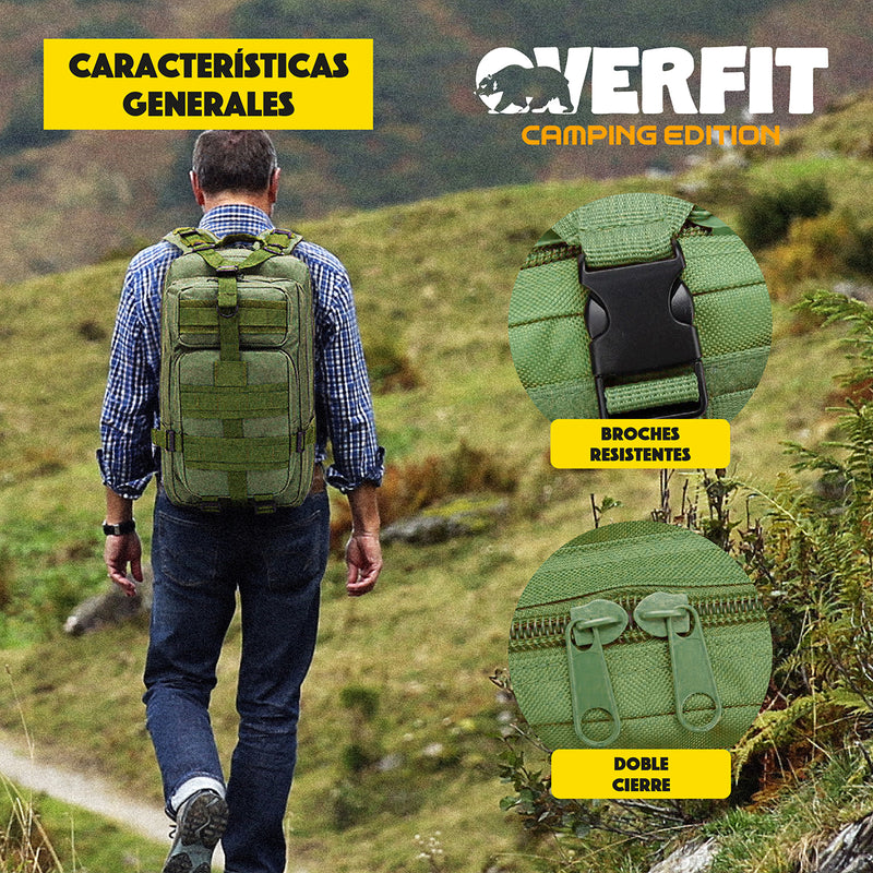 Mochila de Táctica Militar 30L Overfit Trekking Edition