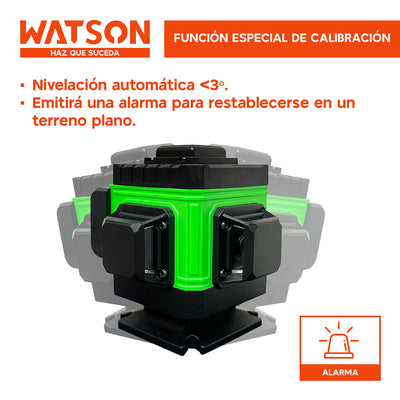 Nivel Láser 12 Líneas Auto Watson + Trípode + 2 Baterías