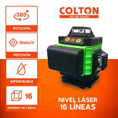 Nivel Láser 16 Líneas Colton Nivel Automático + Trípode