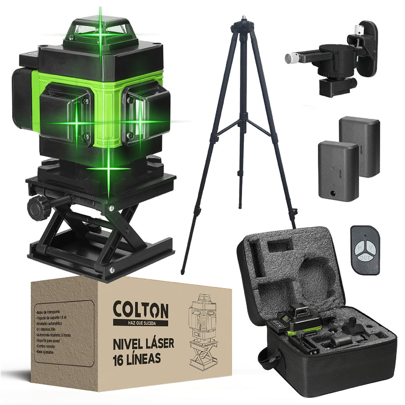Nivel Láser 16 Líneas Colton Nivel Automático + Trípode