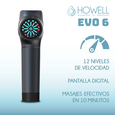 Pistola Masajes Howell EVO 6 Masajeador Muscular Portátil