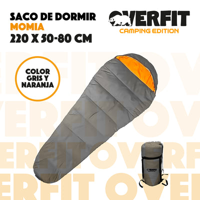 Saco de Dormir Termico 0 a 15 Grados Momia Overfit Camping