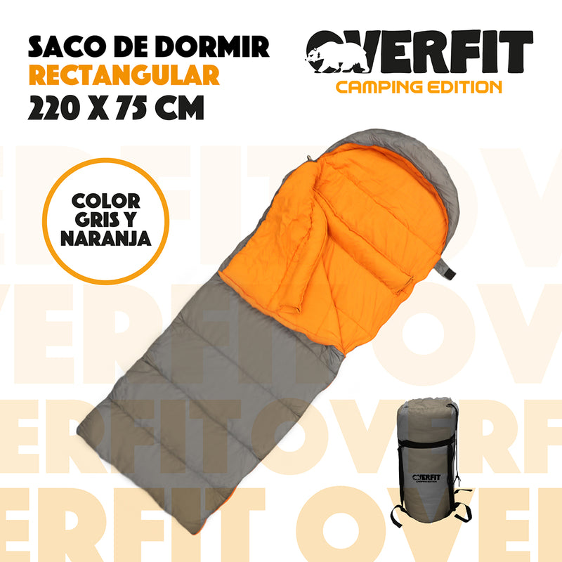 Saco de Dormir Termico 0 a 15 Grados Recto Overfit Camping