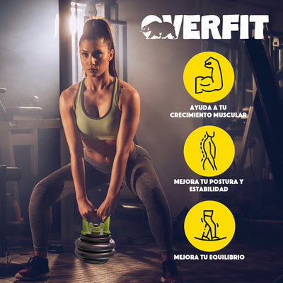 Set Mancuernas + Barra + Kettlebell Unibles Overfit 10kg