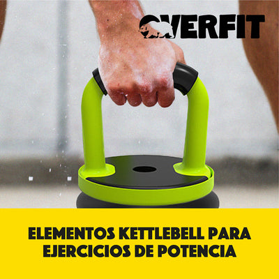 Set Mancuernas + Barra + Kettlebell Unibles Overfit 10kg