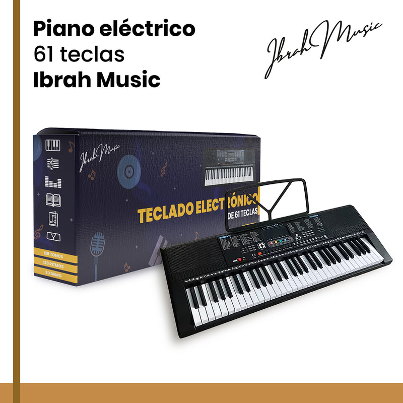 Piano Eléctrico Yongmei 61 Teclas IB-2800 Teclado Musical USB