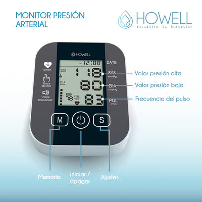 Tensiómetro Toma Presión Digital Recargable Howell T-300