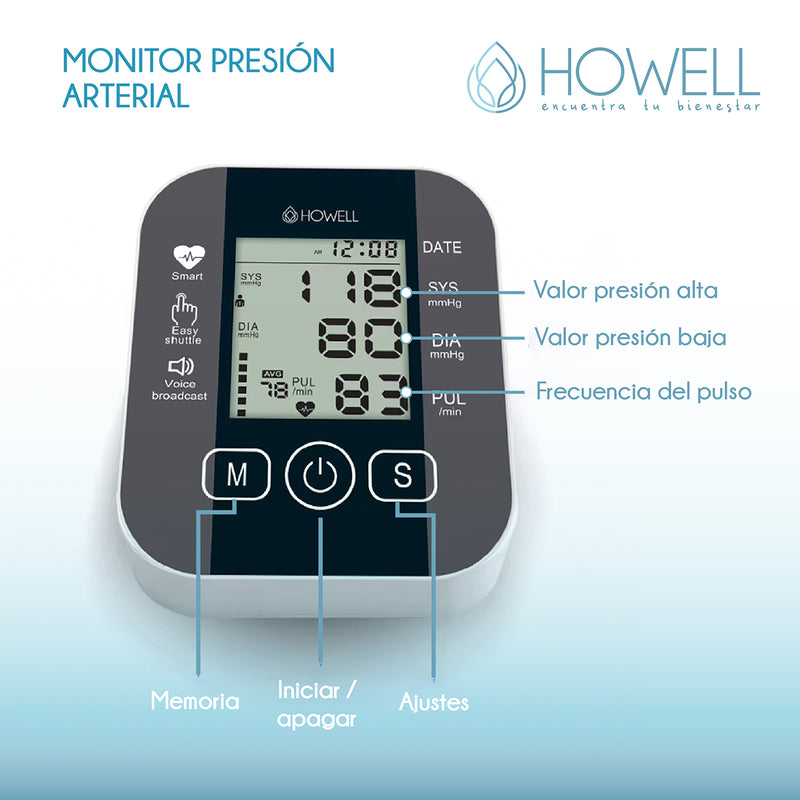 Tensiómetro Toma Presión Digital Recargable Howell T-300