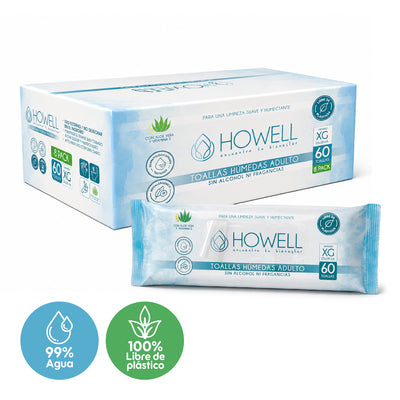 toallitas húmedas de adulto pack x 8
