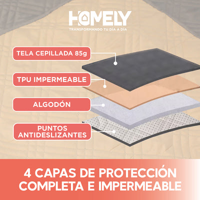 Funda Cubre Sillon Sofa Homely Ajustable Impermeable