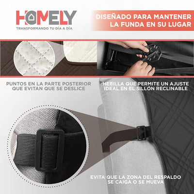 Funda Cubre Sillon Sofa Homely Ajustable Impermeable