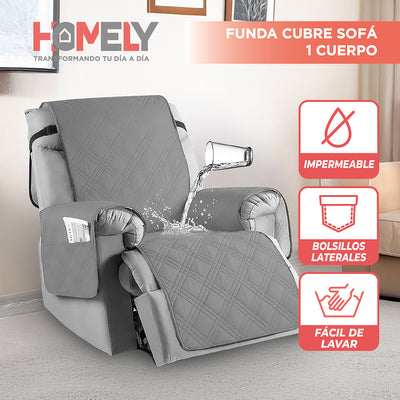 Funda Cubre Sillon Sofa Homely Ajustable Impermeable