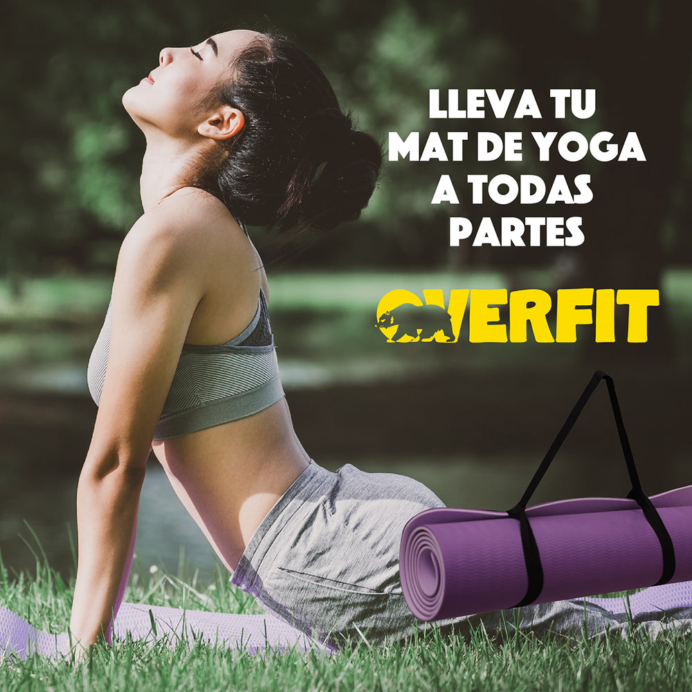 Mat Yoga Tpe 8mm Overfit Ejercicio Alfombra Con Lineas Guia