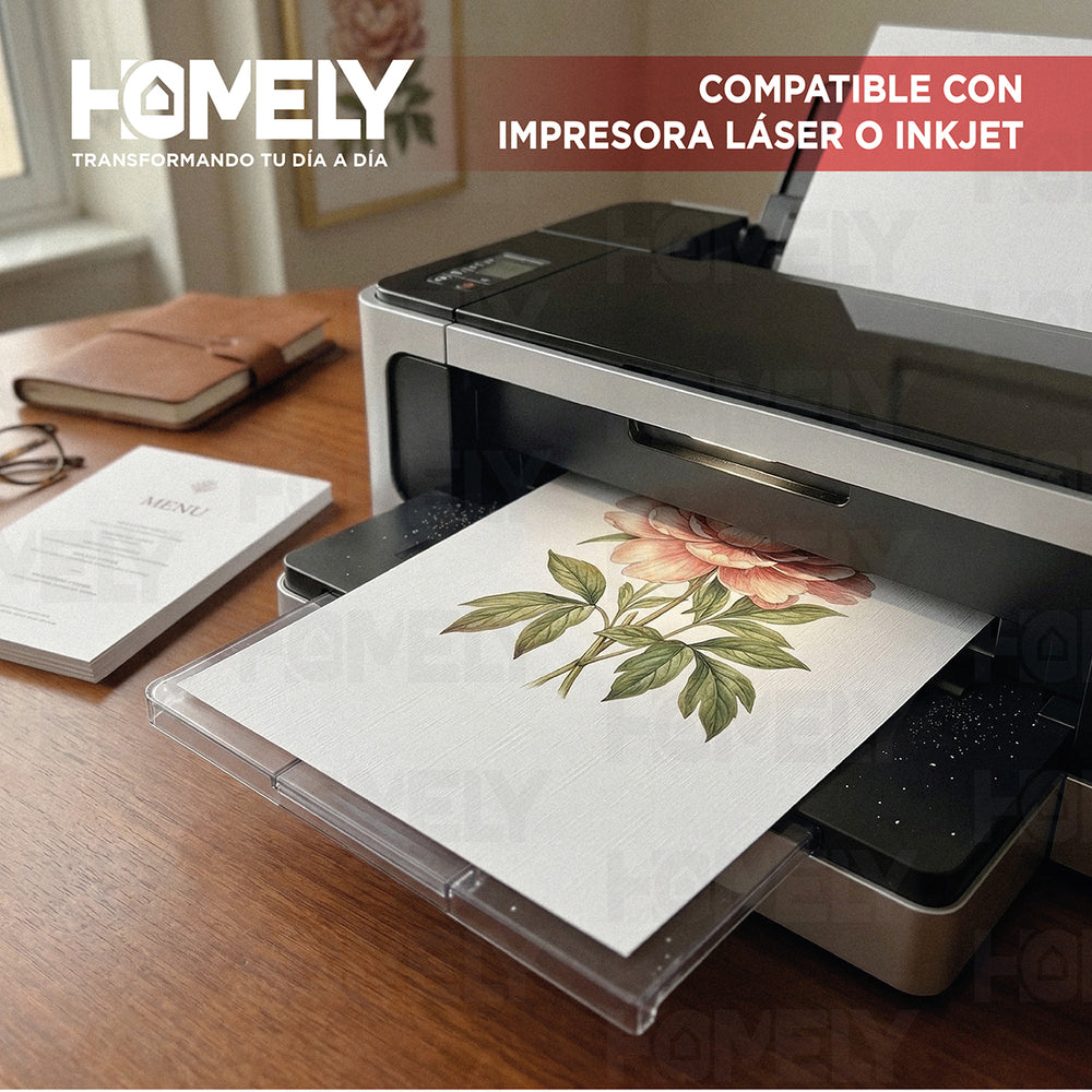 Papel Opalina Texturizada A4 230 Gramos Homely 50 Hojas