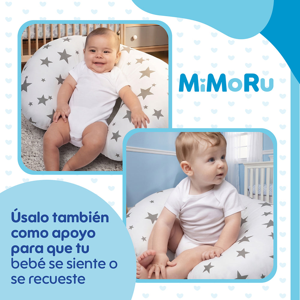 Almohadilla cojin de lactancia para bebe diseño estrellas