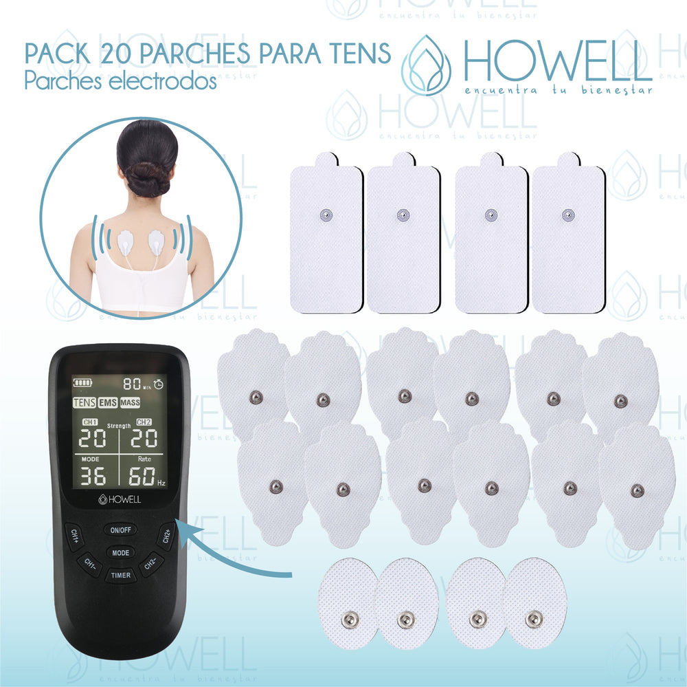 Parches Electrodos Tens Electroestimuladores 20 U Howell