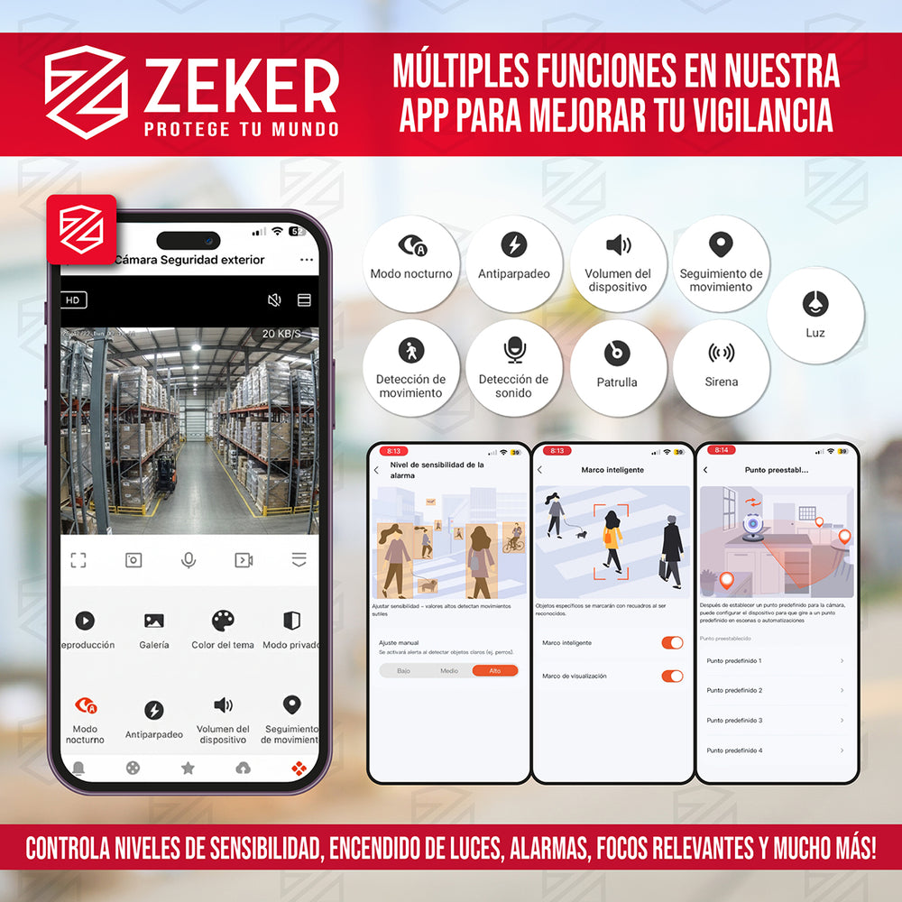 Cámara De Seguridad 4G Solar Exterior 4MP Zeker