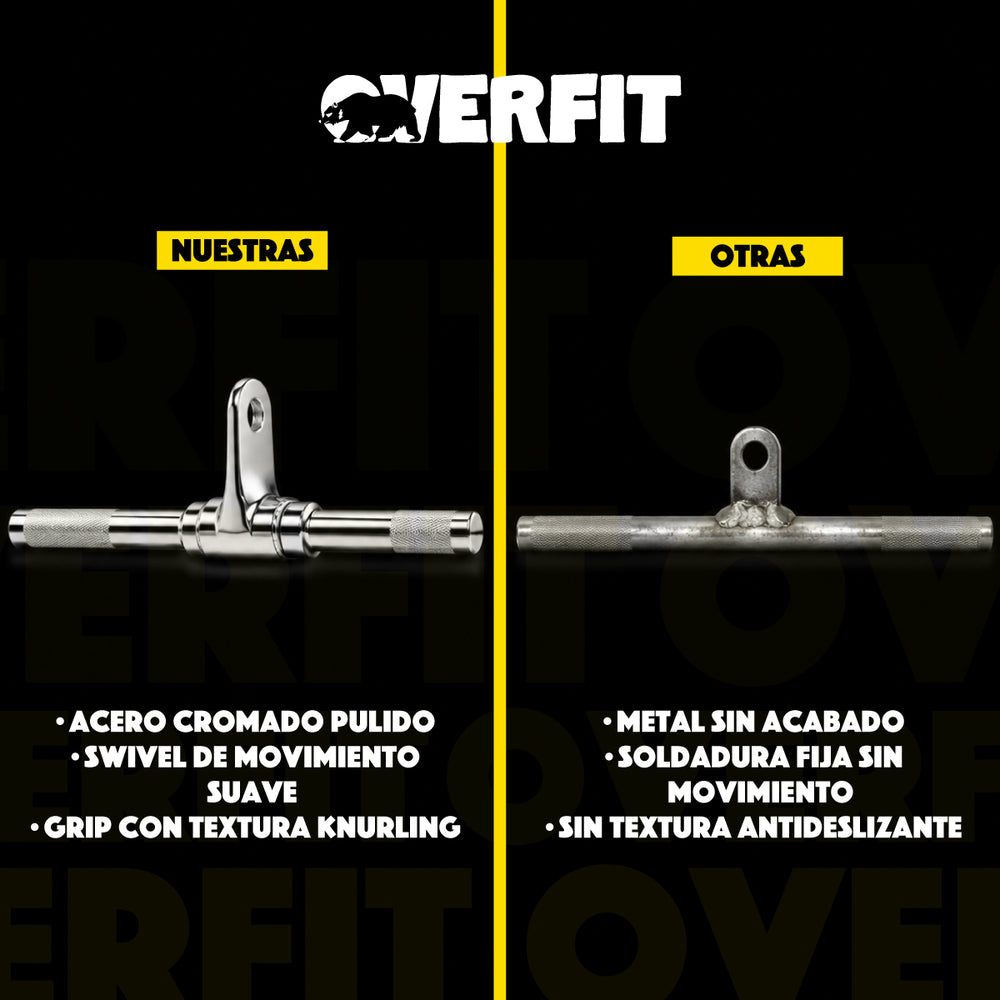Agarre Recto Ergonomico Pro Overfit Entrenamiento Polea