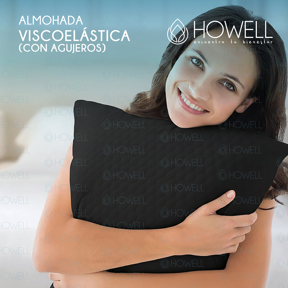 Almohada Cervical Memory Foam Howell Visco Carbon Aircell