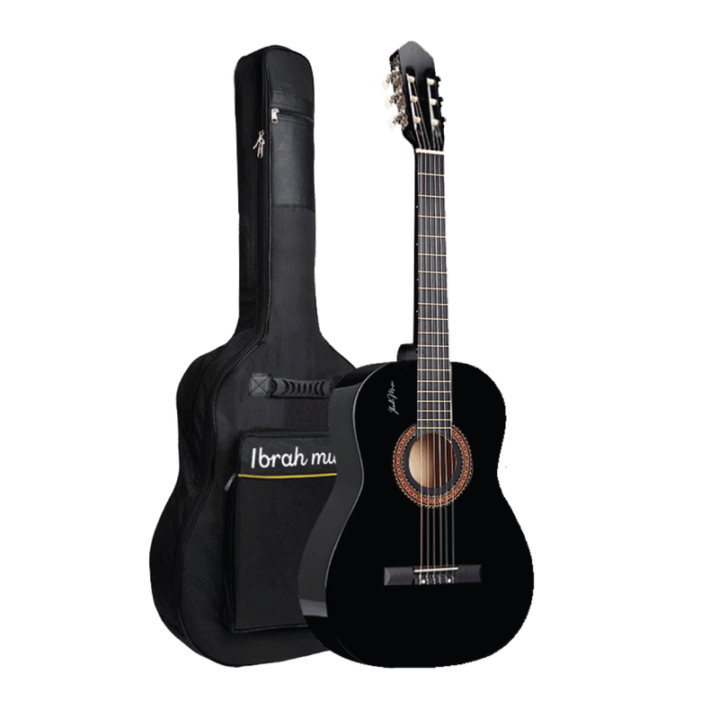 Guitarra Acústica Clásica Ibrah 39 Pulgadas Colores + Funda