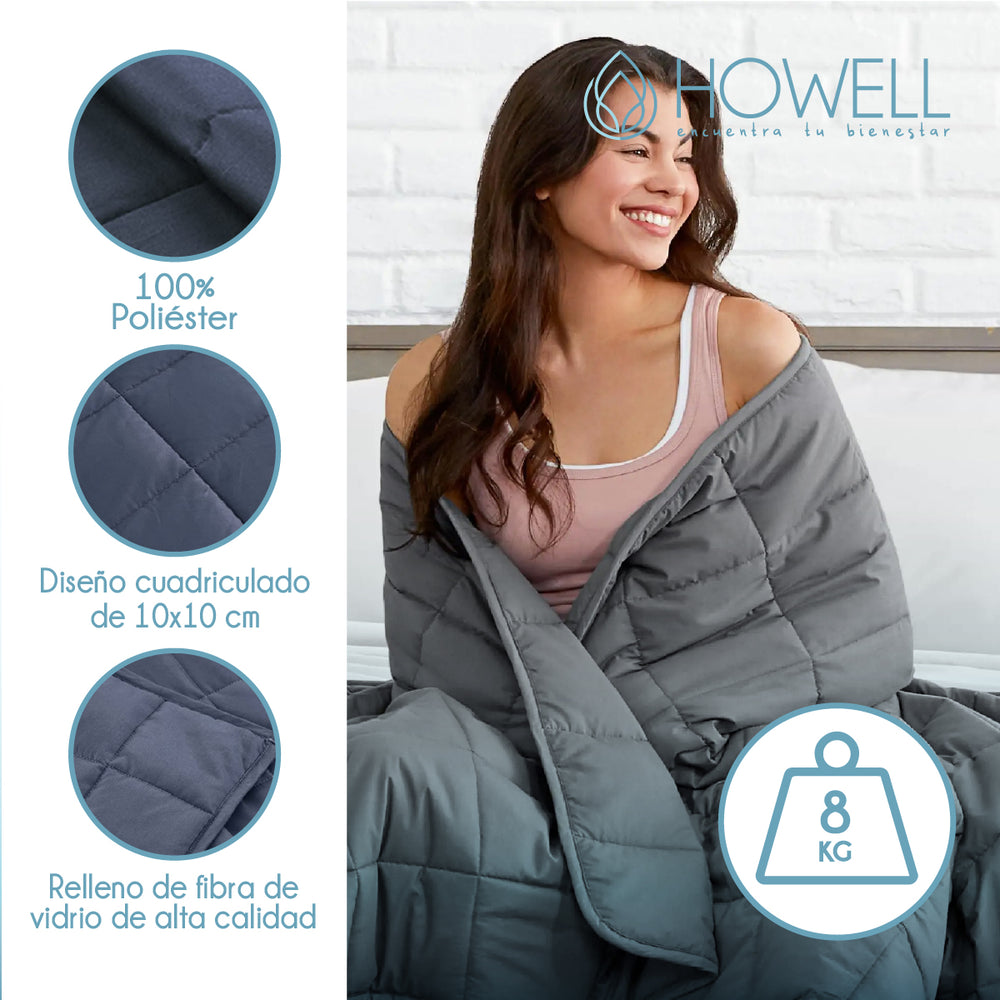 Manta de Gravedad Pesada Howell Single 8Kg Trastornos Sueño