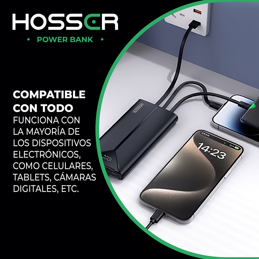 Power Bank 20000mah Hosser Cargador Portatil Celular Externo