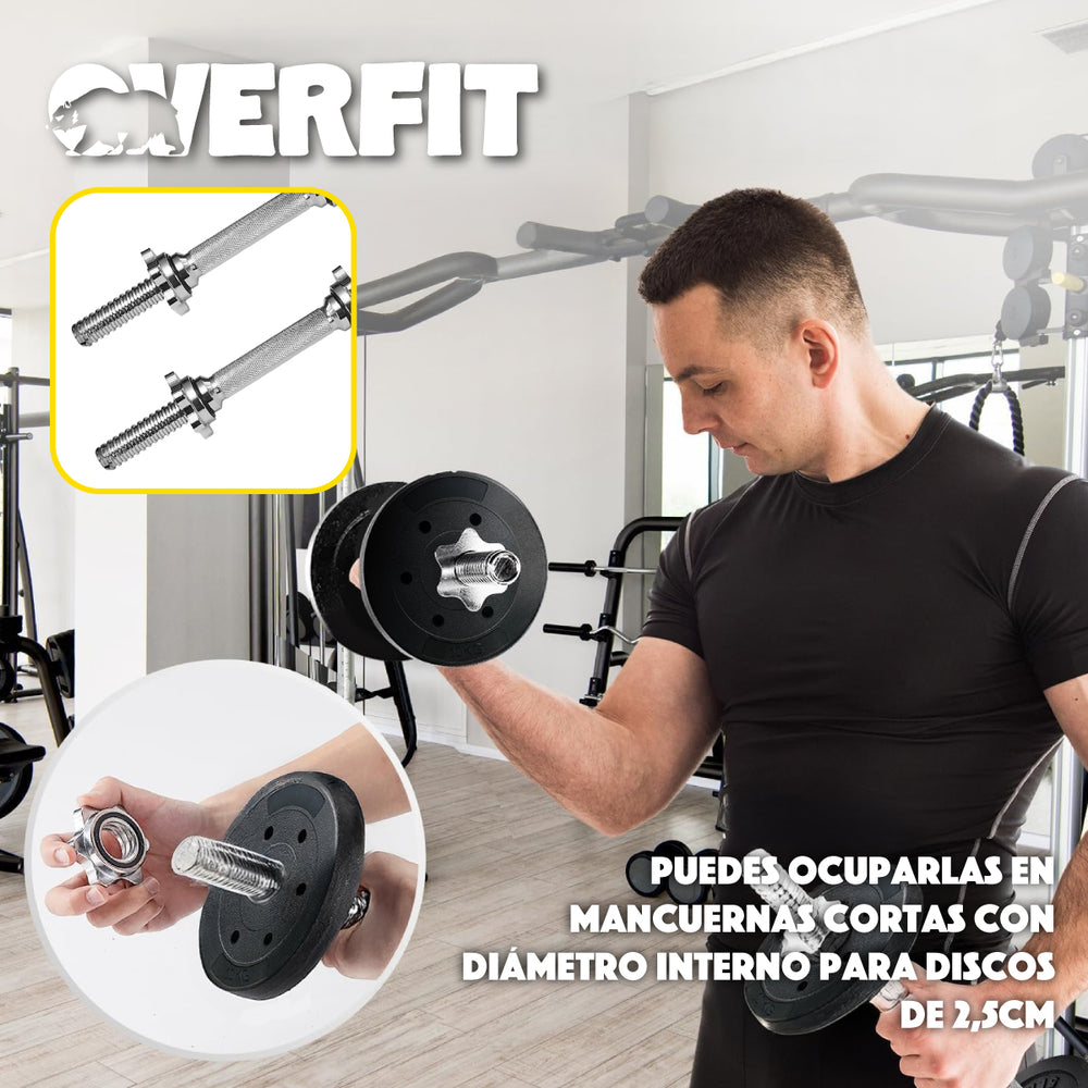 Par Discos Preolimpicos 10Kg Overfit PVC Set 2 Pesas Barra