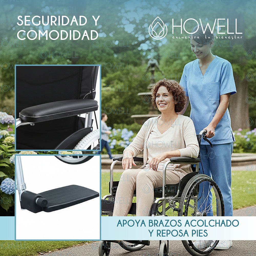 Silla de Ruedas Plegable Howell Aluminio 7kg Adulto