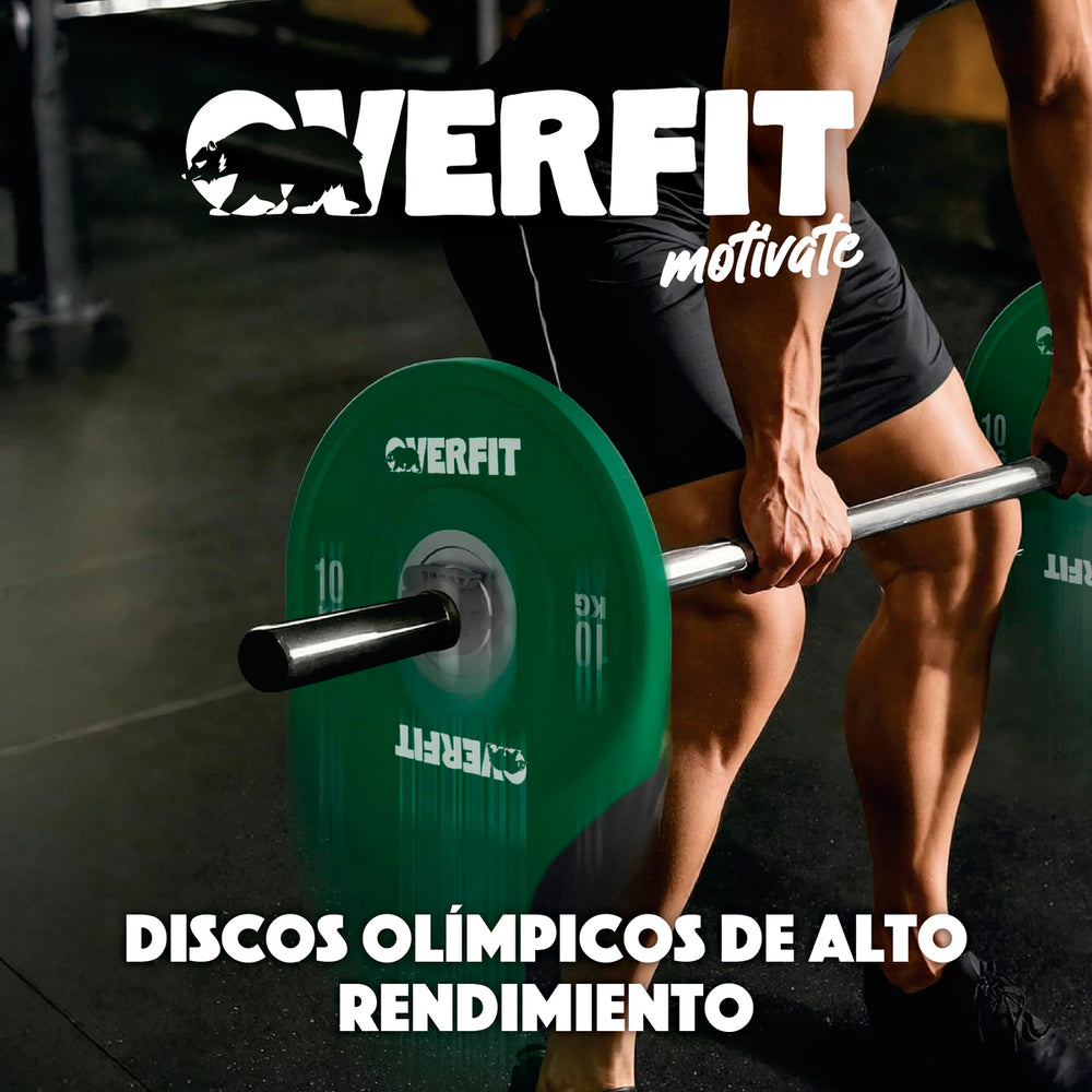 Disco Pesa Olimpica Goma Overfit 10kg Antideslizante