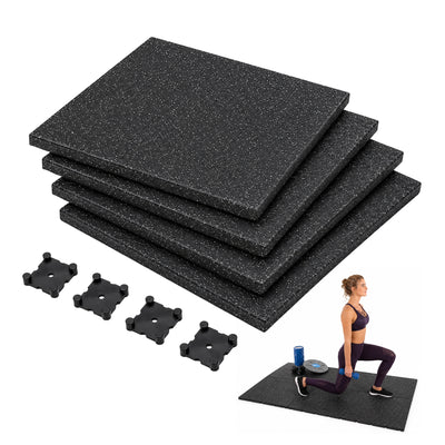 Pack x4 piso de caucho gym 50x50x2cm