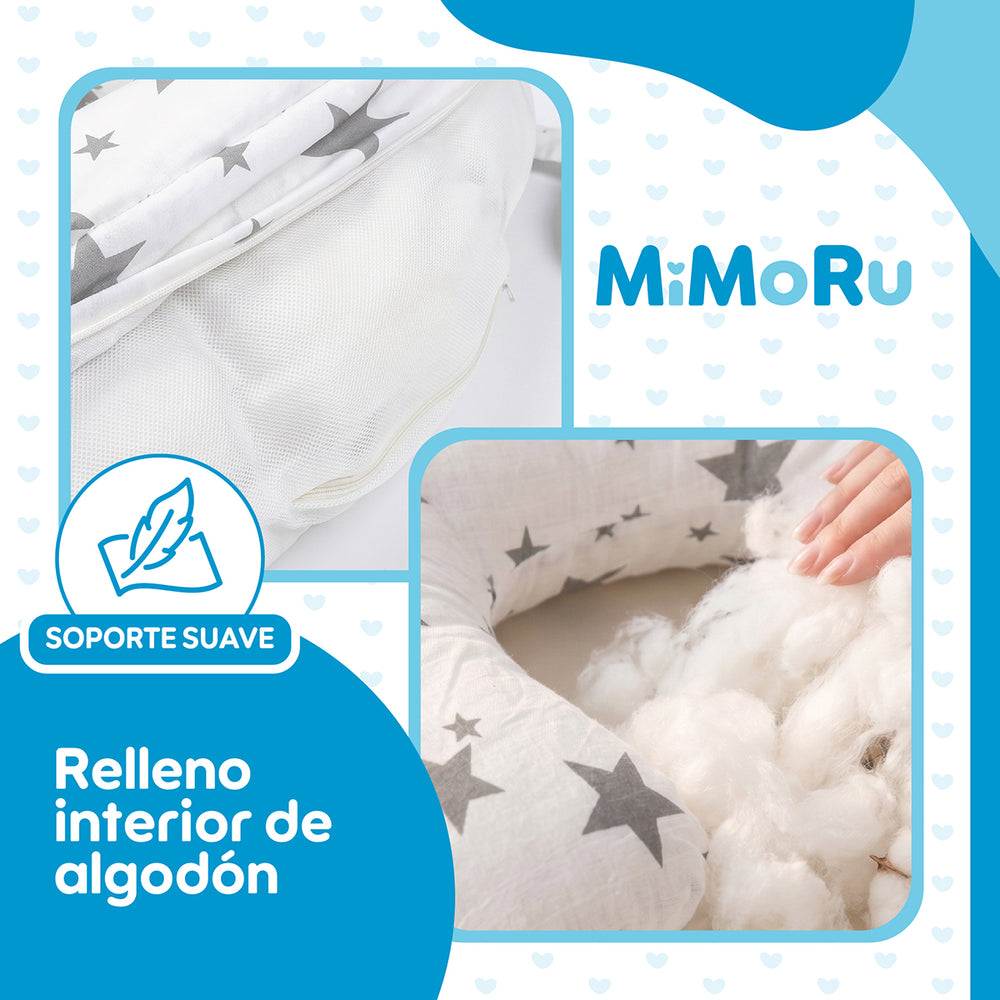 Almohadilla cojin de lactancia para bebe diseño estrellas