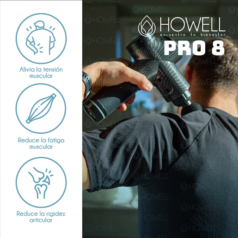Pistola de Masajes Howell PRO 8