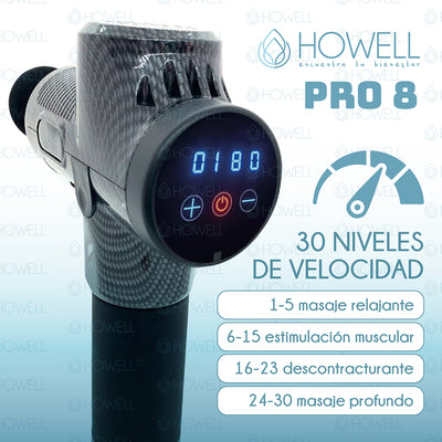 Pistola de Masajes Howell PRO 8