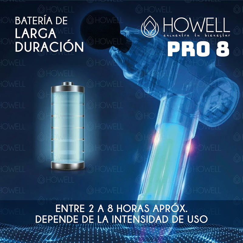 Pistola de Masajes Howell PRO 8