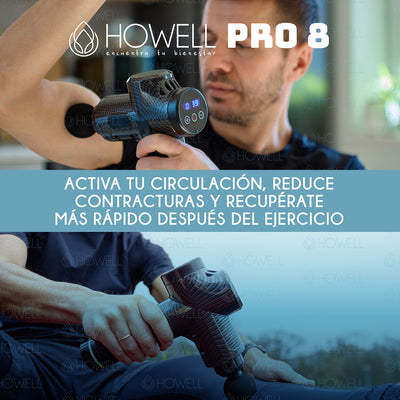 Pistola de Masajes Howell PRO 8