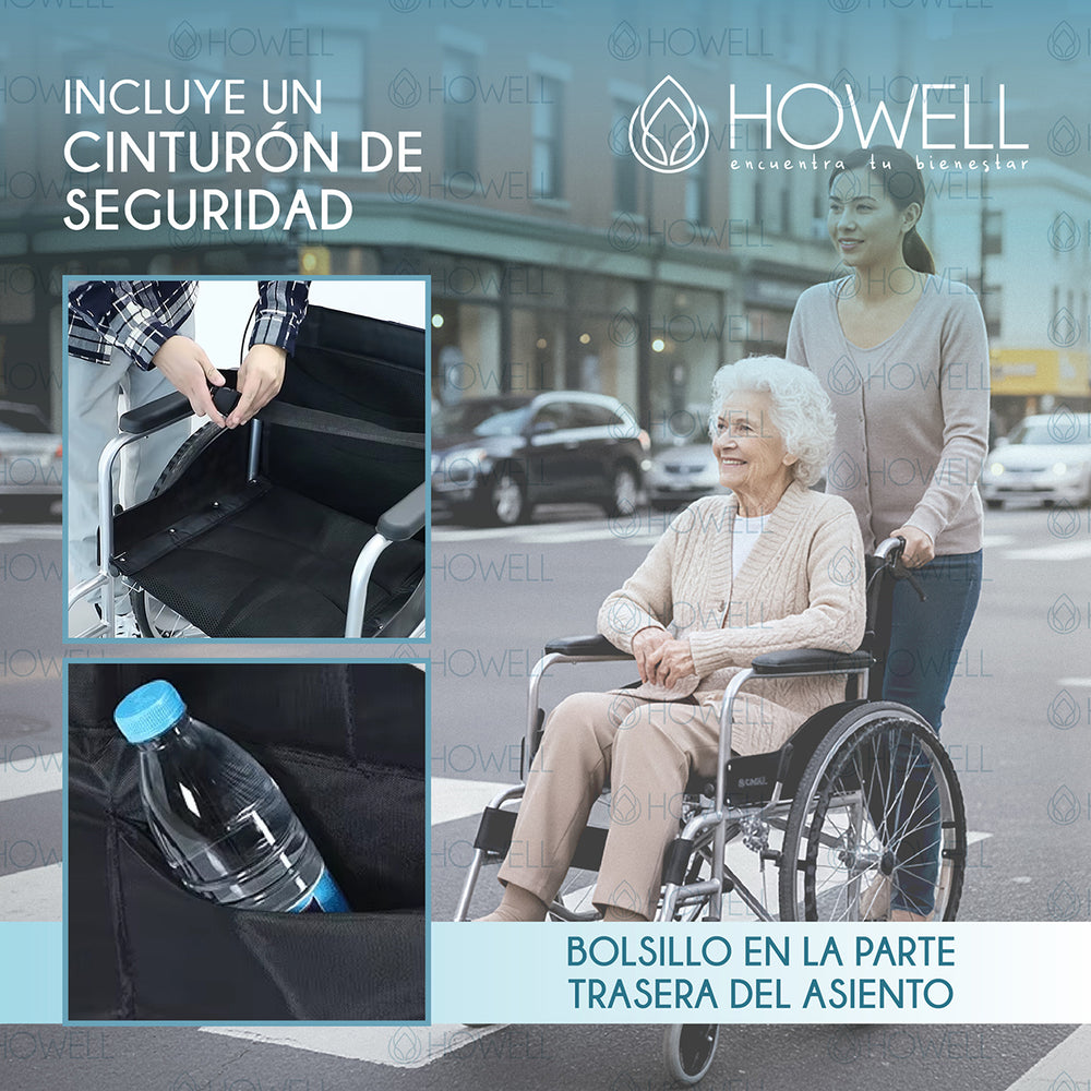 Silla de Ruedas Plegable Howell Aluminio 7kg Adulto