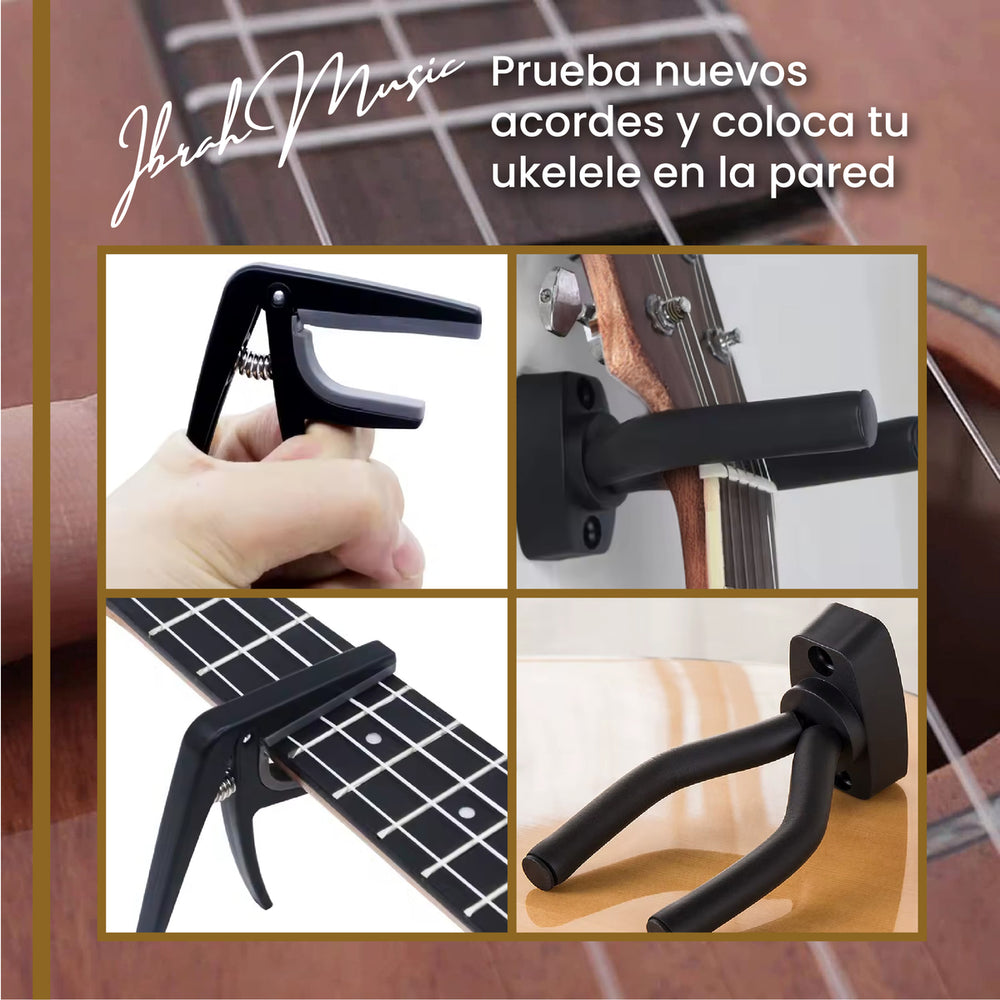 Ukelele Caoba Soprano Concierto Ibrah Music + Accesorios