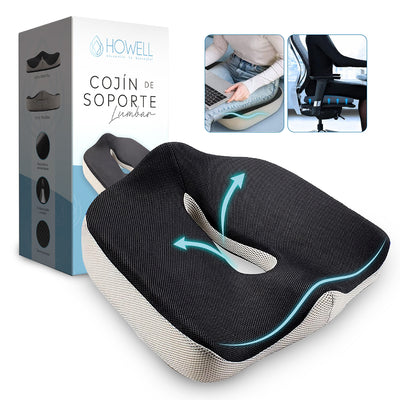 Cojín Ortopédico de Asiento Lumbar Howell Antideslizante