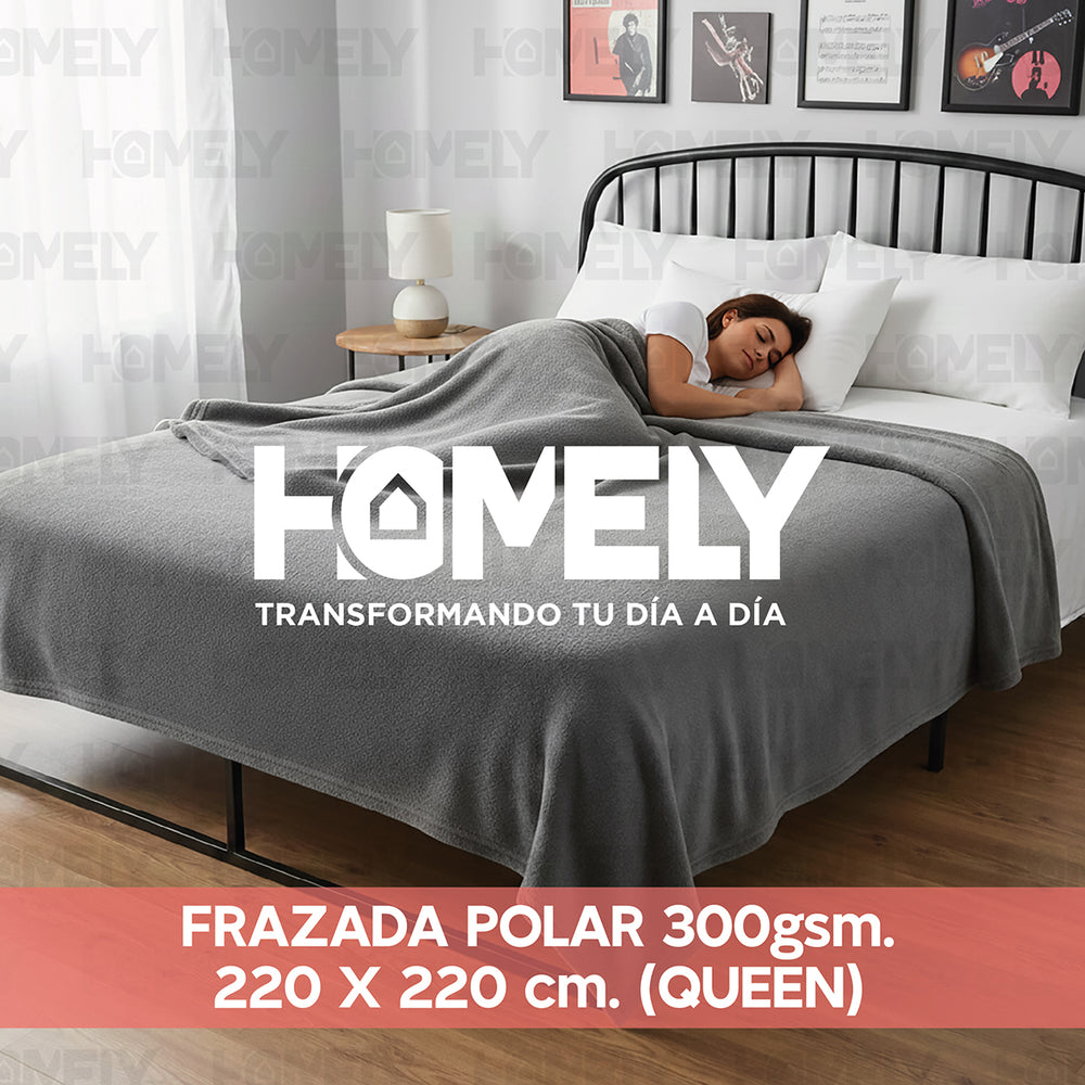 Frazada Polar Termica Queen Homely 300gsm Manta 220x220cm