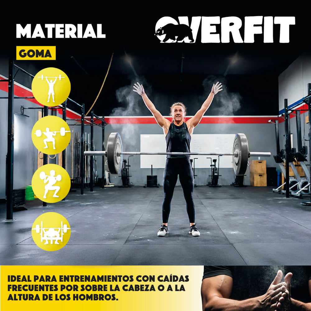 Disco Pesa Olimpica Goma Overfit 5kg Antideslizante