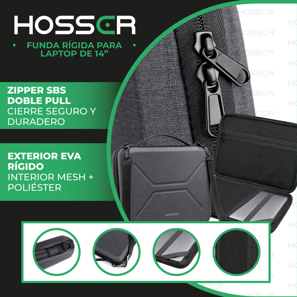 Funda protectora de laptop hardcase 14" Hosser